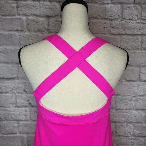 Lululemon Track and Train Tank Raspberry Glo Light crossback straps top size 10 - Picture 8 of 12